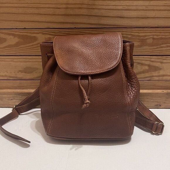 VINTAGE 80’s Coach Sonoma Pebbled Leather Brown Backpack No:I4E-4911. No Fob Tag - Picture 1 of 16